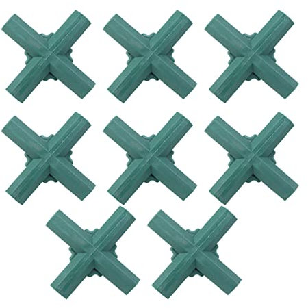Angoily 8stücke Gartenstreben-Teile DIY-verbindungs-tretlager-Teile Für Zuhause Dunkelgrün Mit Löchern Für Stabile Fixierung Aus Nylonmaterial Für Gartenstützen