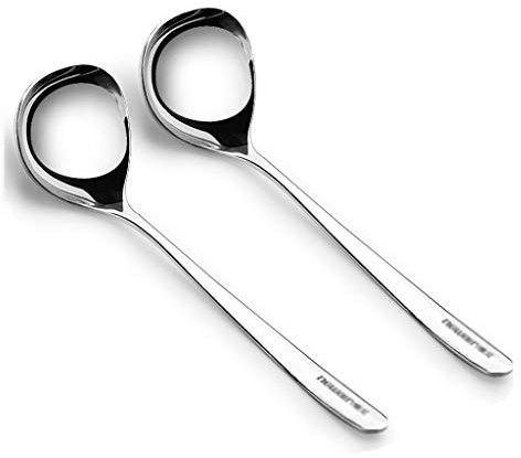 Tablespoons Round Soup Spoon Stainless Steel Kitchen Utensil Cooking Serving Spoon (Color : 1 Pack)