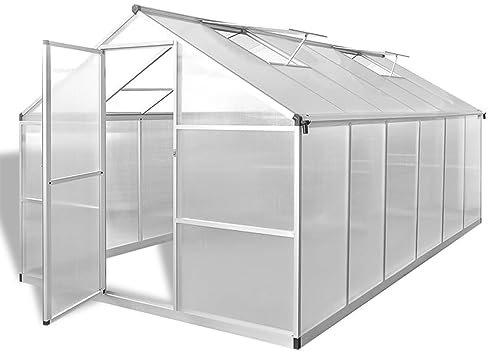 CIADAZ Serre renforcée en Aluminium avec Cadre de Base 9,025 m²,Carport Abri Voiture,Serre Tunnel