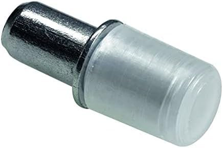 Bodenträger und Glasbodenträger Duplo 5mm mit Ring für Bohrung Einlegeboden Halter - Regalbodenträger Regalstifte 5mm Fachträger Fach - Bodenträger für Einlegeböden aus Stahl (100, Glasbodenträger)