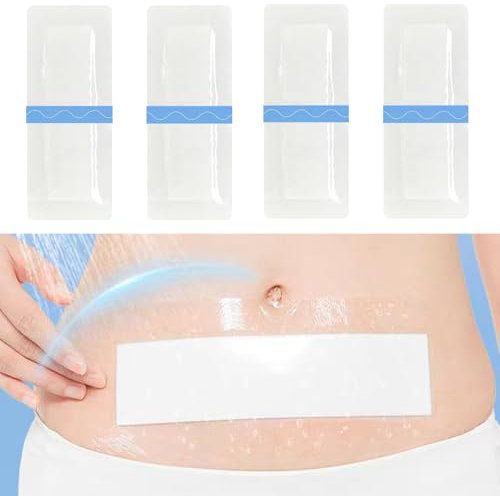 Cerotti impermeabili per bendaggi per ferite, con cuscinetti in garza assorbenti, grandi cuscinetti per medicazioni per ferite, protezione per ferite post chirurgiche, doccia, 10 pezzi