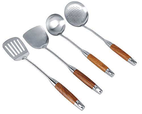 Ensemble D'ustensiles de Cuisine en en Acier Inoxydable, Outil de Cuisine pour Fournitures pour la Maison