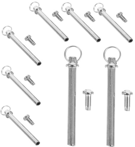 Garneck 10sets Folding Fan Parts Replacement Kit Hand Fan Metal Shafts Rivets for DIY Repair