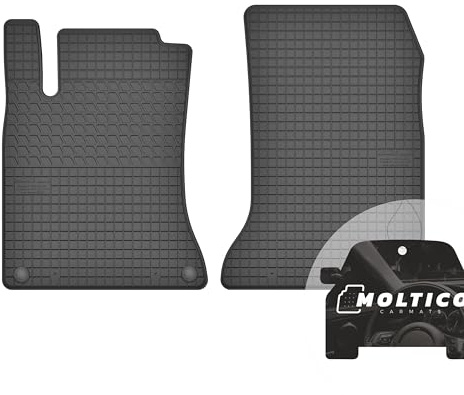 moto-MOLTICO Vorne Gummimatten Auto, 2-teiliges Set, Allwetter Gummi Fußmatten mit Rand, Antirutsch & Wasserfest Autoteppiche - passend für Mercedes A W176/ B W246 / CLA C117 / GLA X156
