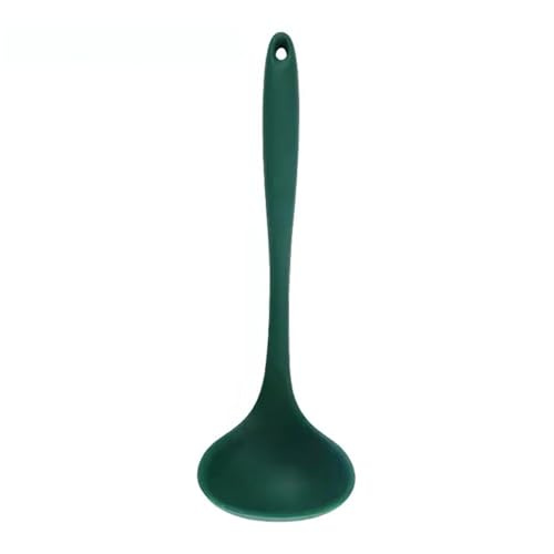 Louche à long manche en gel de silice - Cuillère à soupe - Grande taille - Vert foncé