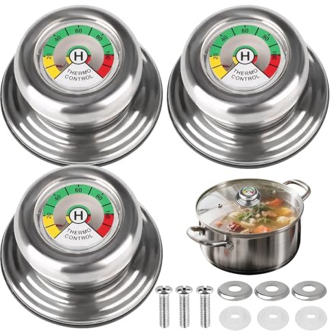 3 Pièces Poignée Couvercle Casserole, Pour AMC Boutons de Couvercle Poele, Compatible Avec les Ustensiles de Cuisine à Filetage de 5 mm
