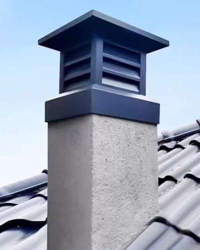 Sombreros para Chimeneas Tapas de Chimenea con Rejilla Antitirones, Cubierta Impermeable para Chimenea de Campana Extractora para Sala de Estar, Cubierta para Tubo de Estufa de Leña de Villa para Dete