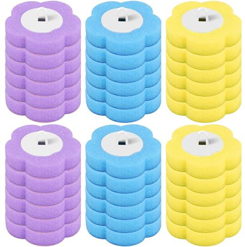 36Pcs Disposable Toilet Brush Refill Pads Deep Cleaning Toilet Brush Refill Toilet Pad Cleaners with Cleaning Fluid 3 Layer Throwable Toilets Brushs Head Scented Toilets Brushs Disposable