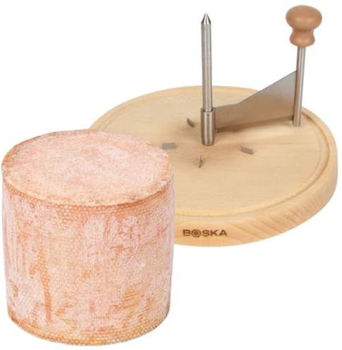 Pack BOSKA 850510 Girolle/Fraiseur bois + 1 Fromage Tête de Moine 900gr pour profiter de faire des jolies fleurs et garder au frais sans que ca sèche - Coffret cadeau parfait