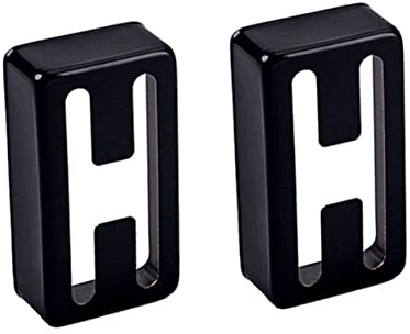 Metall H-loch Humbucker Abdeckung 2 Stück Schwarz Gb312a | Gitarre, Selbstgemacht, Fein Verarbeitet, Leicht und Transportabel, Elegantes Design