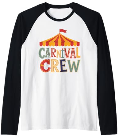 Carnival Crew Chapiteau Cirque Vintage Festival Équipe Manche Raglan
