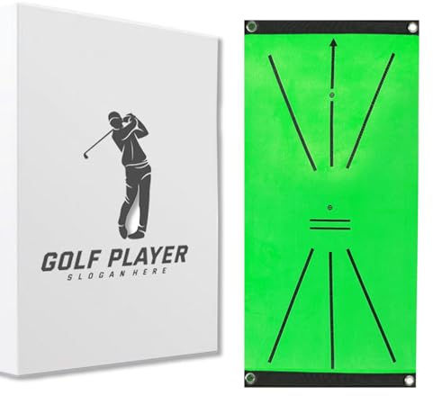 Golf, träningsdyna, golf, träff, gungmatta, kontaktspår, detekteringsmatta med 7 skumbollar och 4 markspikar för hemmakontor, trädgård, innergård