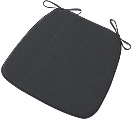 Set of 2 Trapezoid Chair Cushions 42x45cm Soft Washable Seat Pads Indoor Dining Chair Cushions Black Comfortable Upholstered Seat Cushions for Kitchen and Home