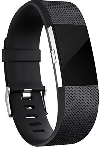 INF Armband für Fitbit Charge 2 Fitnessarmband Ersatzarmband Wechselarmband Silikon, wasserbeständiges Sport Uhrenarmband - large