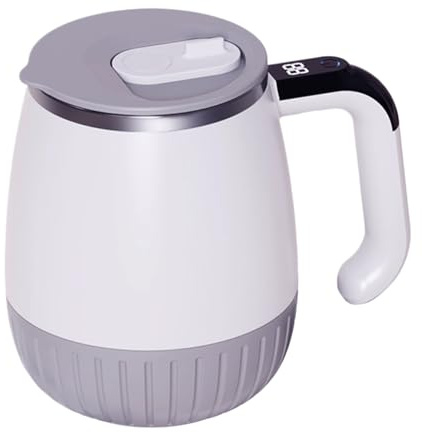 Self Stirring Coffee Mug - Electric Auto Blend Cup, Smart Portable Mixer | Modern Hot Drink Tumbler, Thermal Tea Frother, Innovative Kitchen Gadget, Travel Flask, Comfortable Grip Gift, Daily