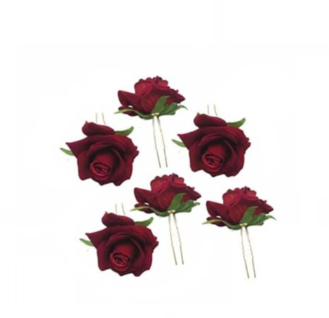 Épingle à cheveux en forme de phénix chinois doré avec pompon, épingle à cheveux vintage en alliage (6 fourchettes à cheveux rose)