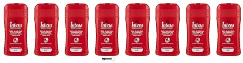 Intesa Pour Homme - 8 gel doccia shampoo con aloe, tonificante, freschezza attiva, 250 ml, + portachiavi Italy Shop Service in omaggio