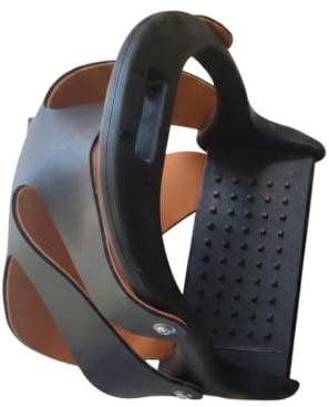 Qianly Étrier avec Semelle Antidérapante Synthétique Étrier Anglais Robuste Équipement D'équitation pour Entraînement , Noir