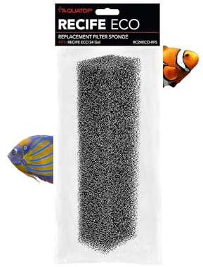 Aquatop Recife Eco Series Replacement Filter Sponge - 24 & 40 Gal – High-Efficiency Aquarium Filter Foam - Easy to Install and Maintain - RC24ECO-RFS