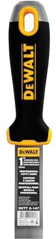 DEWALT 1 Putty Knife | Stainless Steel w/Soft Grip Handle | DXTT-2-147