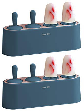 LPGY Moldes Helados, Molde de Paletas de Silicona de Grado Alimenticio Moldes para Paletas de Hielo Fáciles de Quitar - Molde de Helado Reutilizable para Niños, Niños Pequeños y Adultos