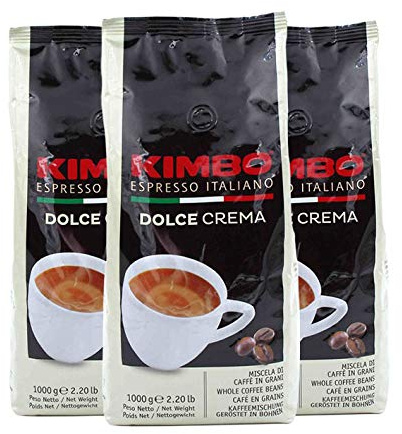 Caffe Kimbo Dolce Crema 1 Kg ganze Bohnen / 3er Pack