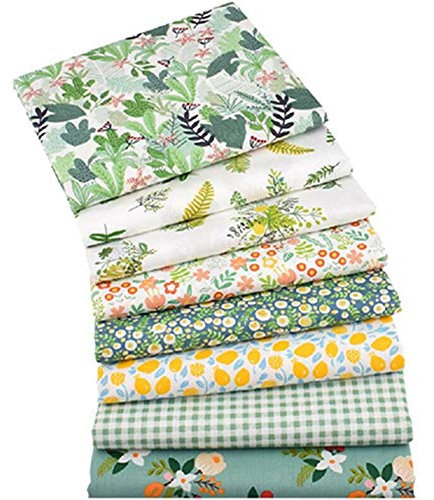 Egurs 8 Stück 50 * 50cm Retro Baumwollstoff Stoffpakete Patchwork Stoffe 100% Baumwolle Tuch DIY Handgefertigte Nähen Quilten Stoff Baumwollgewebe Verschiedene Designs