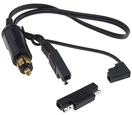 eMagTech Presa 12-24 V DIN a connettore adattatore SAE filo 18 AWG a rilascio rapido e scollegamento, compatibile con BMW Accendisigaro Moto