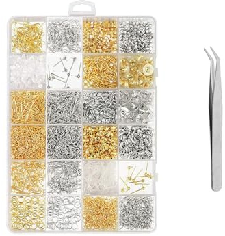 Floatdream Kunsthandwerk Ohrringe Schmuck, Ohrringe Selber Machen, Schmuck Selber Machen Set Erwachsene, für Perlenherstellung, Schmuckherstellung, DIY (2 Farben)