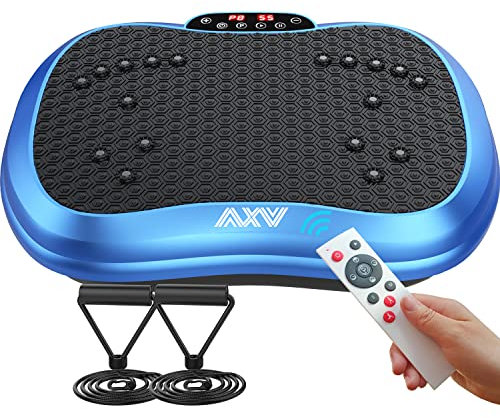 AXV Vibration Plate Exercise Machine Whole Body Workout Vibrate Fitness Platform Lymphatic Drainage Machine for Weight Loss Shaping Toning Wellness Home Gyms Workout for Women Men