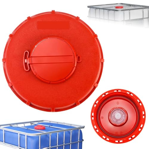 REFORUNG IBC Tankdeckel Verschlussdeckel 163mm IBC Tank Deckel PE IBC Container Zubehör Deckel Kunststoff IBC Adapter Kappe Tankdeckel Tankanschluss mit Entlüftung für Wasser Flüssigkeitsspeicher