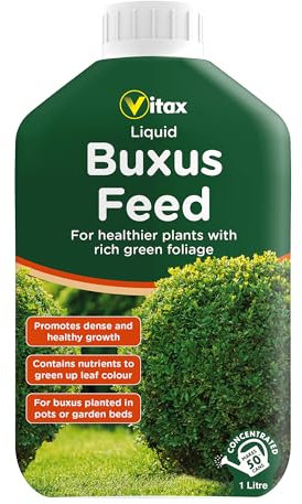 Vitax Buxus Liquid Feed 1Litre - Concentrated up tp 225 Litrs of feed. For healthy, green buxus plants