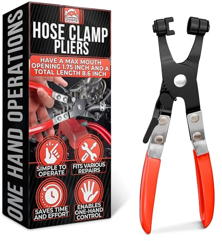 Radiator Hose Clamp Pliers Automotive - Hose Pliers Automotive Clip Removal Tool with Locking Mechanism - Carbon Steel Spring Clamp Tool for Car Repair, Plumbing and Removal of Clamps