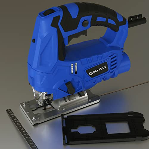 1500W Electric Jigsaw Cutter 6 Speed Laser Guide ±45°Pendulum Wood Metal Jig Saw, 100mm Wood Cutting, 10mm Steel Cutting, 30mm Plastic Cutting，2M Wire