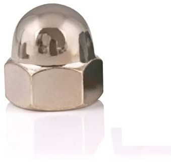 5/10/30 STÜCKE M3 M4 M5 M6 M8 M10 M12 Kohlenstoffstahl Hutmutter Kugelkopf Hutmutter Dekorative Hutmutter Vernickelt/Schwarzes Zink (Color : Nickel Plated, Size : M8 10pcs)