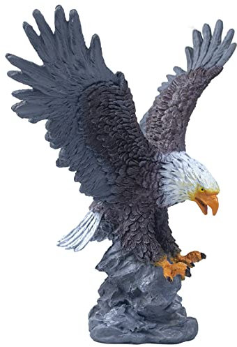 Adler-Flaggenmast-Aufsatz, Adler für Fahnenmastoberseite, Weißkopfseeadler-Fahnenaufsatz, langlebige Harzkonstruktion, fliegendes Design & handbemalt