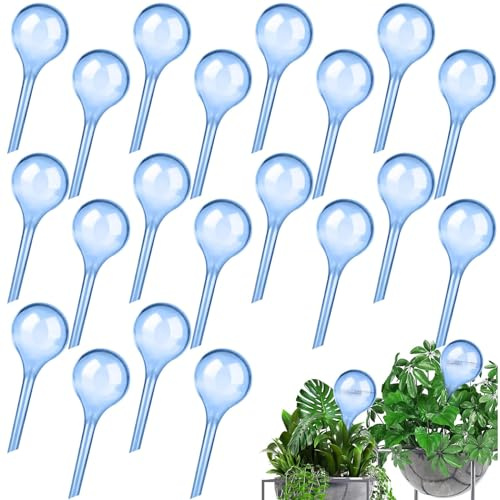 20 Blau Bewässerungskugeln für Pflanzen,automatische Bewässerung,klare selbstbewässernde Kugeln,Bewässerungskugeln,Garten,Wassergerät,Urlaub,Zimmerpflanze,Bewässerung,Tropfbewässerungsgerät