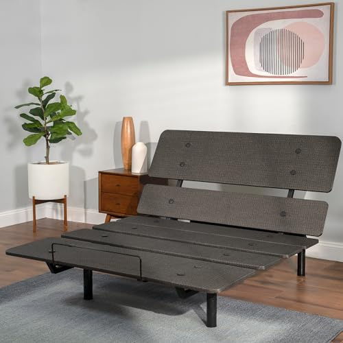 Bedgear Flex L Adjustable Bed Base Frame - Queen Size - Wireless Remote Control, Zero Gravity Base for Pressure Relief, Compatible with All Mattresses