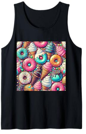 Saupoudrées colorées de beignets de crème glacée Débardeur