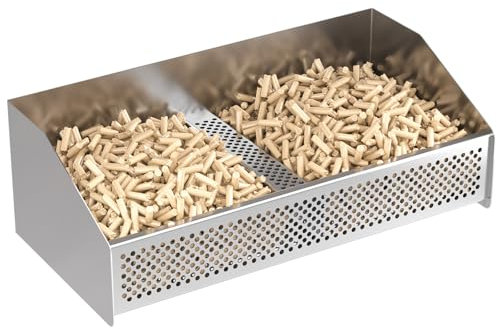 Xtsuen Cestino a pellet per stufa a pellet, 50 x 25 x 17 cm, 3,2 kg, in stufa a legna o in camino, pellet Basket.