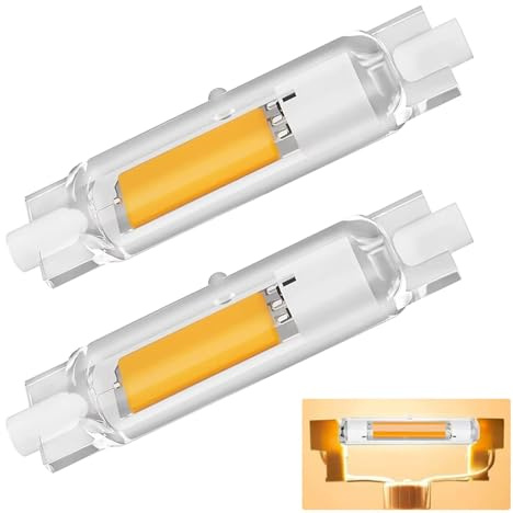 R7S LED 78mm Dimmbar Lampen, 20W LED R7S Glühbirne Ersatz für 200W Halogen Leuchtmittel, R7S LED COB Lampen Warmweiß 3000K 2000LM, Kein Flackern, 360°Abstrahlwinkel LED Stab, 2er-Pack