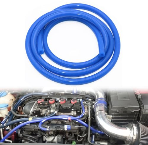 EUYKQNOI Tubo Silicone Tubo Vuoto in Silicone Tubo per Auto 3 Riso Tubo per Vuoto Temperatura Blu per Tutti Gli Accessori Aria Pompa indicatore Turbo Vuoto o Input Output,Blu 3mm,3M