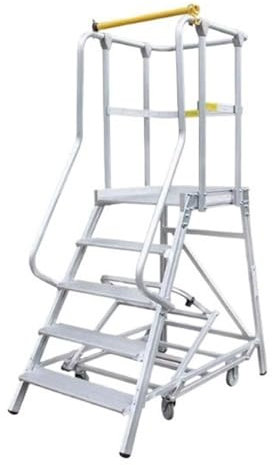 Scala Domestica Scala tecnica in lega di alluminio, manutenzione del magazzino, camion di smistamento mobile, scala con piattaforma di arrampicata da 1,2 metri Pieghevole