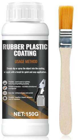 Multi-Purpose Rubber Coating, Rubber Paint, Liquid rubber, Liquid Impregnated, Flexible and Removable, Protective Coating for Pliers and Jewelry Tools DIY Crafts Black
