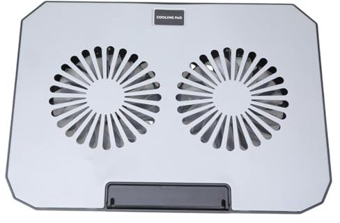 Support de refroidissement pour ordinateur portable avec 2 ventilateurs silencieux, hauteur réglable pour ordinateurs portables jusqu'à 17 pouces silencieux deux ventilateurs