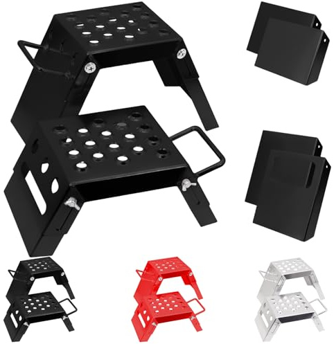 Vaolvpant Adjustable 3-9 Starting Blocks Moto StartingBlock Motorsport Foot Stool Dirt Bike Accessories Black Providing Strong Support