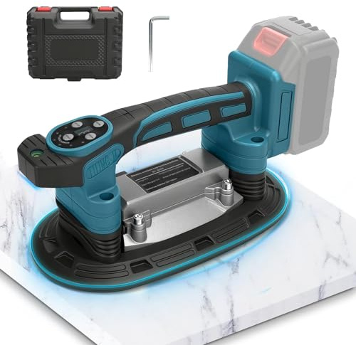 Machine de Vibration pour Carreaux pour Makita 18V (sans batterie) | 9 vitesses, machine à poser des carreaux, ventouse élargie, adsorption 100 kg, pour pose de carreaux 0,3–1,8 m