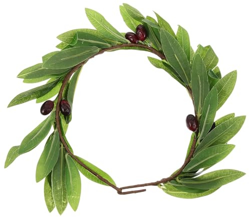 LIFKOME Stoffgirlande mit Olivenblattkranz Leichtes und Bequemes Blumenstirnband aus Gewebe Stilvolles Haaraccessoire für Braut und Fotografie bei Cosplay