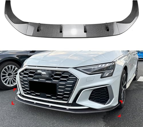 Frontstoßstange Spoiler Lippe Kit für Audi A3 8Y S3 S-Line 2021-2024 Limousine Sportback