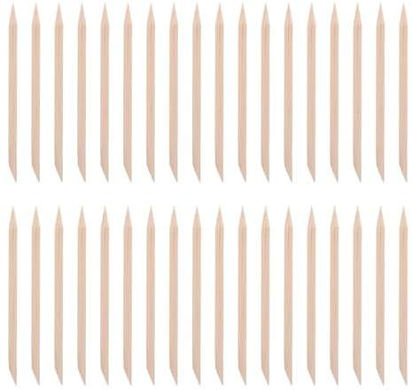 LALADEFIEE 200 Bâtonnets en Bois pour Ongles 75 CM Double Face – Repousse-Cuticules et Fourchette à Cuticules – Ensemble D’Outils de Manucure et Pédicure Portable – Soin Doux pour Peaux